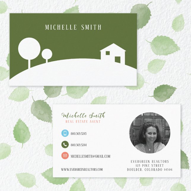 Modern Real Estate Agent Photo Business Card (Creator Uploaded)