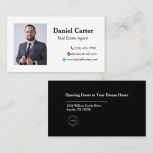 Modern Real Estate Agent Photo Business Card