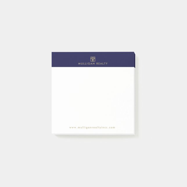 Modern Real Estate Agent Post It Sticky Notes (Front)