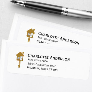 Modern Real Estate Agent Return Address Label