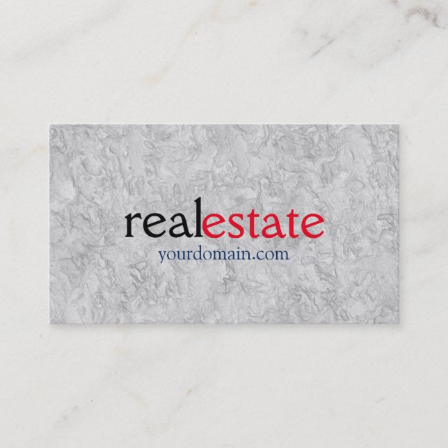 Modern Real Estate Agent Trendy Professional Grey Business Card (Front)