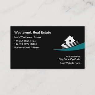 Modern Real Estate Broker And Agent Business Card