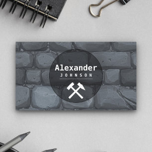 Modern Real Estate Builder   Construction Manager Business Card