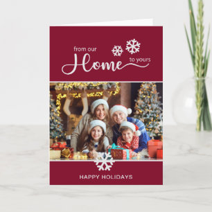 Modern Real Estate Business Photo Christmas Holiday Card