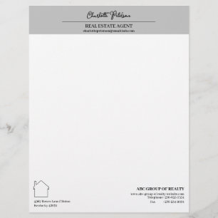 Modern Real Estate  Custom Letterhead