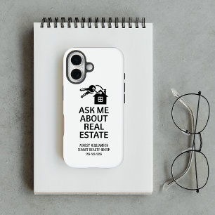 Modern Real Estate House Keys iPhone 16 Case