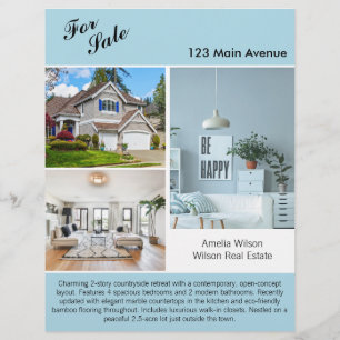 Modern Real Estate Listing 2 Sided Flyer