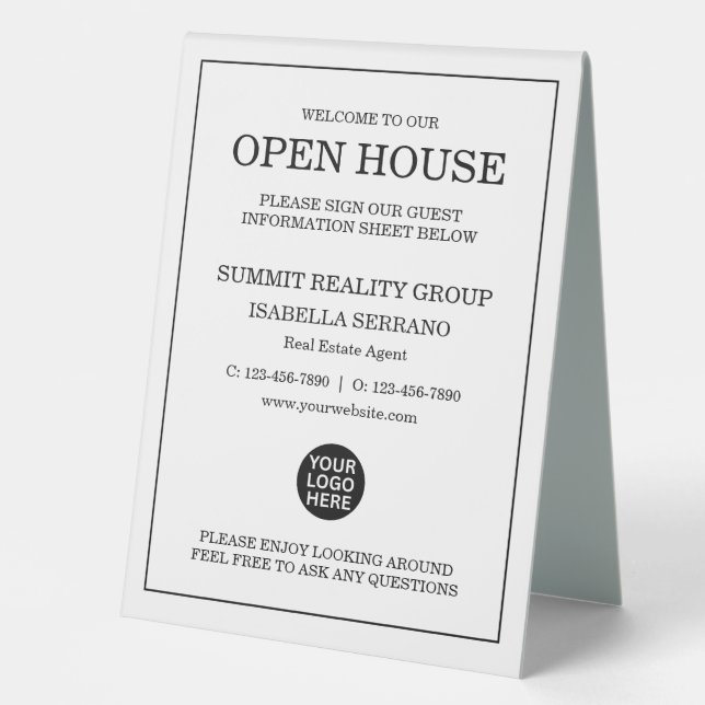 Modern Real Estate Open House Double Sided (Front)