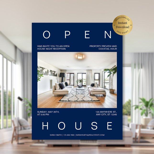 Modern Real Estate Open House Invitation Template Flyer (Modern Real Estate Open House Invitation Template Flyer)