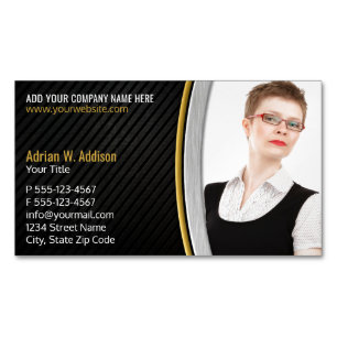 Modern Real Estate Photo Creative Insurance Agent Magnetic Business Card