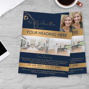 modern real estate professional realtor add photo flyer