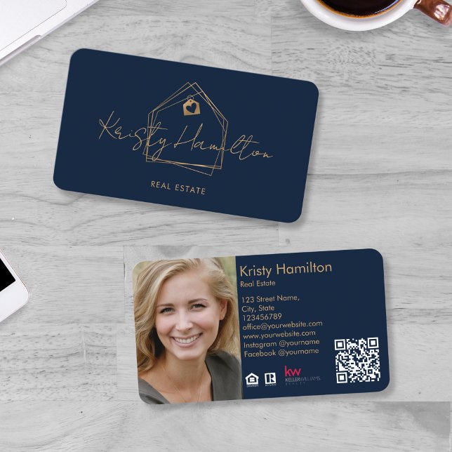 modern real estate professional realtor photo logo business card (Creator Uploaded)
