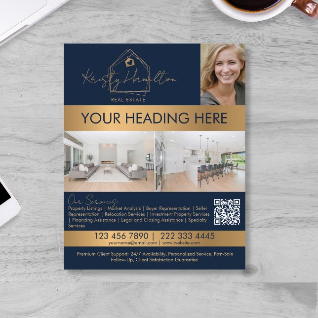 modern real estate professional realtor QR code Flyer (Creator Uploaded)