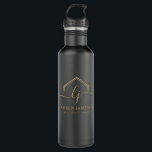 Modern Real Estate Promotional Realtor Logo  710 Ml Water Bottle<br><div class="desc">Elevate Your Real Estate Brand with Premium Promotional Items! Ensure your clients never forget your name with personalised steel water bottle. Perfect for jotting down property details and contact information, these note pads keep you top of mind. Make a statement of professionalism with custom-branded items. Impress clients with a polished...</div>