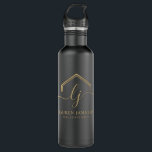 Modern Real Estate Promotional Realtor Logo 710 Ml Water Bottle<br><div class="desc">Elevate Your Real Estate Brand with Premium Promotional Items! Ensure your clients never forget your name with personalised steel water bottle. Perfect for jotting down property details and contact information, these note pads keep you top of mind. Make a statement of professionalism with custom-branded items. Impress clients with a polished...</div>