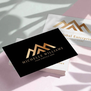 Modern Real Estate Promotional Realtor Logo Busine Business Card
