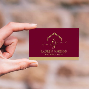 Modern Real Estate Promotional Realtor Logo Busine Business Card