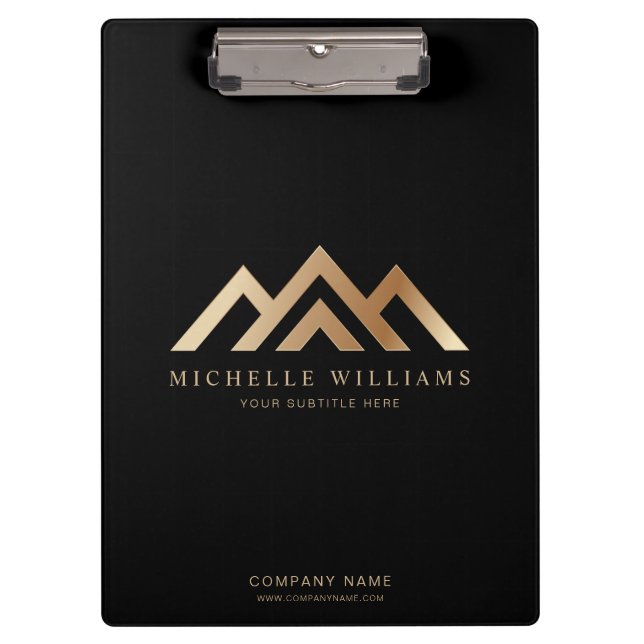 Modern Real Estate Promotional Realtor Logo Clipbo Clipboard (Front)