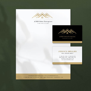 Modern Real Estate Promotional Realtor Logo Custom Letterhead