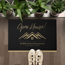 Modern Real Estate Promotional Realtor Logo Doormat