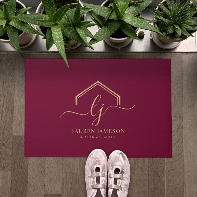 Modern Real Estate Promotional Realtor Logo Doormat (Creator Uploaded)
