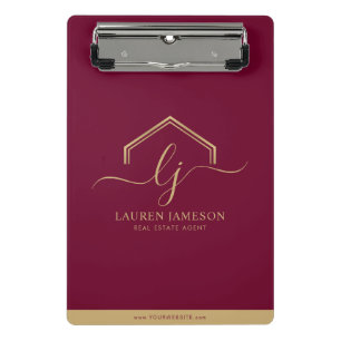 Modern Real Estate Promotional Realtor Logo Mini C Clipboard