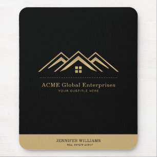 Modern Real Estate Promotional Realtor Logo Mouse Pad
