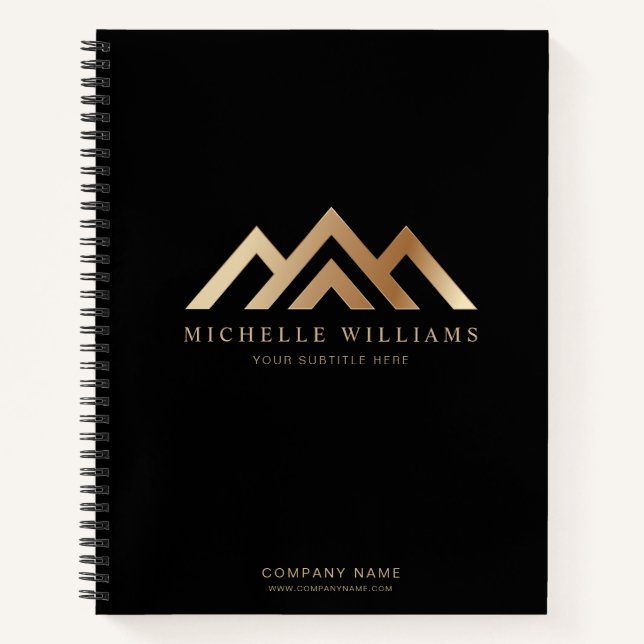Modern Real Estate Promotional Realtor Logo Notebo Notebook (Front)