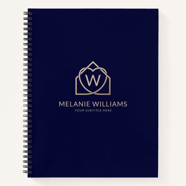 Modern Real Estate Promotional Realtor Logo Notebook (Front)