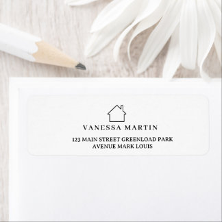 Modern Real Estate Promotional Realtor Logo Return Address Label