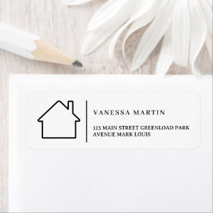 Modern Real Estate Promotional Realtor Logo Return Address Label