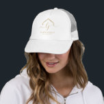 Modern Real Estate Promotional Realtor Logo Trucker Hat<br><div class="desc">Elevate Your Real Estate Brand with Premium Promotional Items! Ensure your clients never forget your name with personalised Trucker Hat. Perfect for jotting down property details and contact information, these note pads keep you top of mind. Make a statement of professionalism with custom-branded items. Impress clients with a polished presentation...</div>