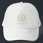 Modern Real Estate Promotional Realtor Logo Trucker Hat<br><div class="desc">Elevate Your Real Estate Brand with Premium Promotional Items! Ensure your clients never forget your name with personalised Trucker Hat with logo and name. Perfect for jotting down property details and contact information, these note pads keep you top of mind. Make a statement of professionalism with custom-branded items. Impress clients...</div>