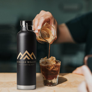 Modern Real Estate Promotional Realtor Logo Water Bottle