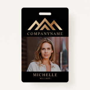Modern Real Estate Promotional Realtor Name Tag Ba ID Badge