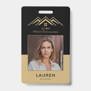 Modern Real Estate Promotional Realtor Name Tag ID Badge