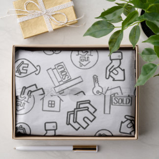 Modern Real Estate QR Code Marketing Tissue Paper