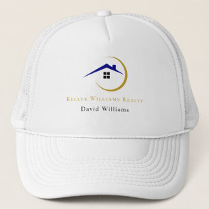 Modern Real Estate white and gold custom logo Trucker Hat