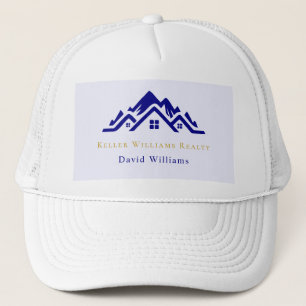 Modern Real Estate white and gold custom logo Trucker Hat