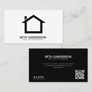 Modern Real Estate YOUR QR CODE Business Card