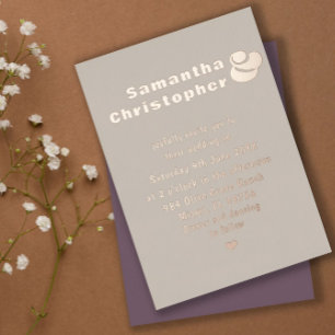 Modern Real Rose Gold Beige & Dusty Rose Wedding