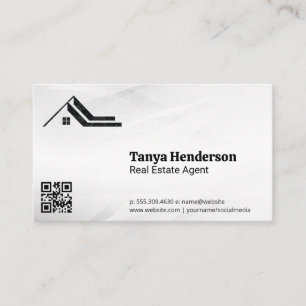 Modern Realtor Logo   QR Code Business Card