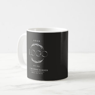 Modern Realtor Name Badge with Photo Arch Elegant Coffee Mug