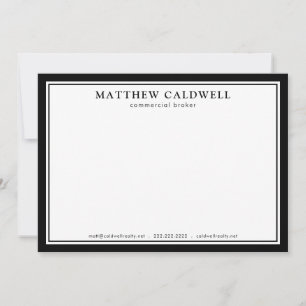 Modern Realtor Personalised Stationery Simple Card