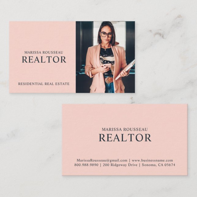 Modern Realtor Photo Professional Business Card (Front/Back)