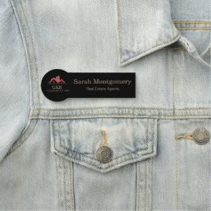 Modern Realtor Promotional Real Estate agents Name Tag