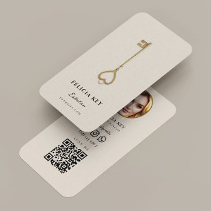 Modern Realtor Real Estate Agent Mortgage Sand Business Card