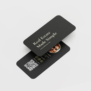 MODERN REALTOR REAL ESTATE AGENT SLOGAN BUSINESS CARD