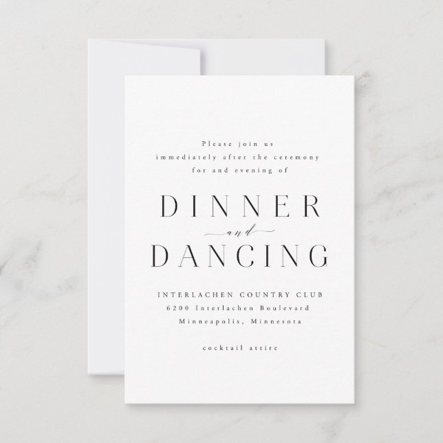 Modern Reception Card (Front)