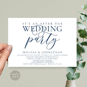 modern reception, It's an after the wedding party Invitation